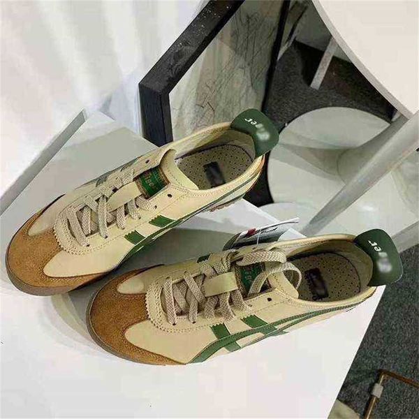 Vendi scarpe da tomba fantasma casual tigre addestramento messico 66 scarpe eleganti per sottaceto giallo marrone sneaker verdi da donna scarpe da corsa