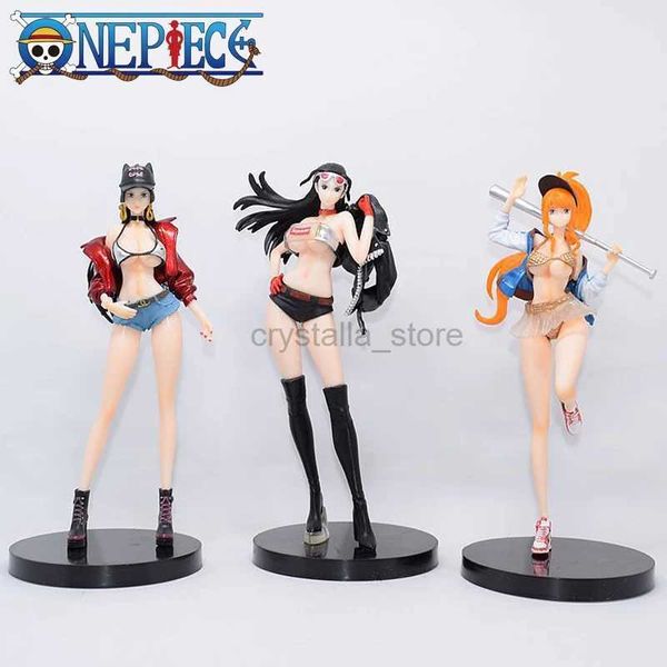 Fumetti eroi 18 cm un pezzo boa hancock nico robin nami anime figura sexy bella ragazza manga statue figurina figurina da collezione modello da collezione 240413