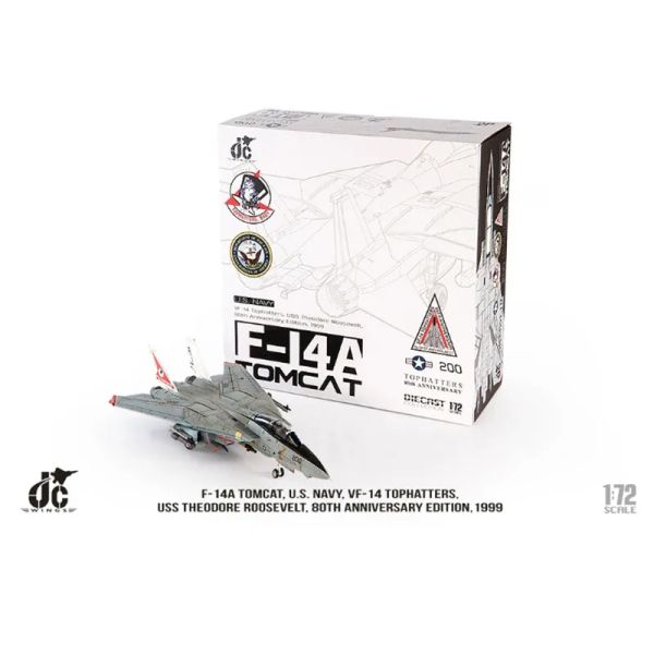 Scala in lega di metallo Diecast 1/72 F14A F-14 F14 VF-14 Tomcat Aereo Fighter Aered Model Toy per la raccolta