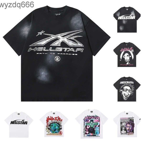 T-Shirt Hellstar Shirt Designer Männer Polo Frauen Sommer Herrenhemden atmungsaktives T-Shirt hochwertige Mode T-Shfee Streetwear Pirnt Hip Hop Baumwolle Kurzarm FSSG FSSG