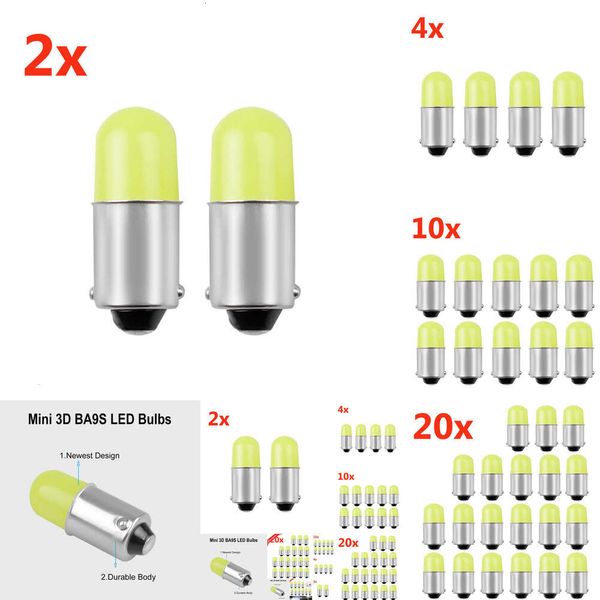 Novo 2024 2024 Luzes decorativas Ba9s Car LED T4W H6W T11 363 Round 3D COB LED BULB