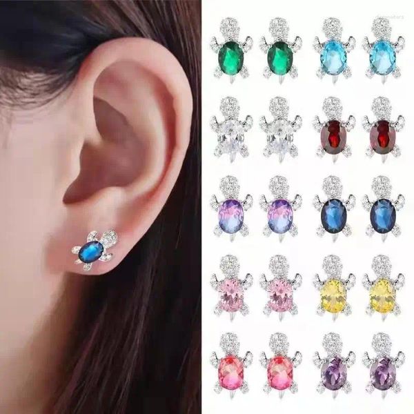 Orecchini per borchie Donne Kawaii Orello tartaruga Earing di animali colorato Presente per un piccolo regalo all'ingrosso femminile