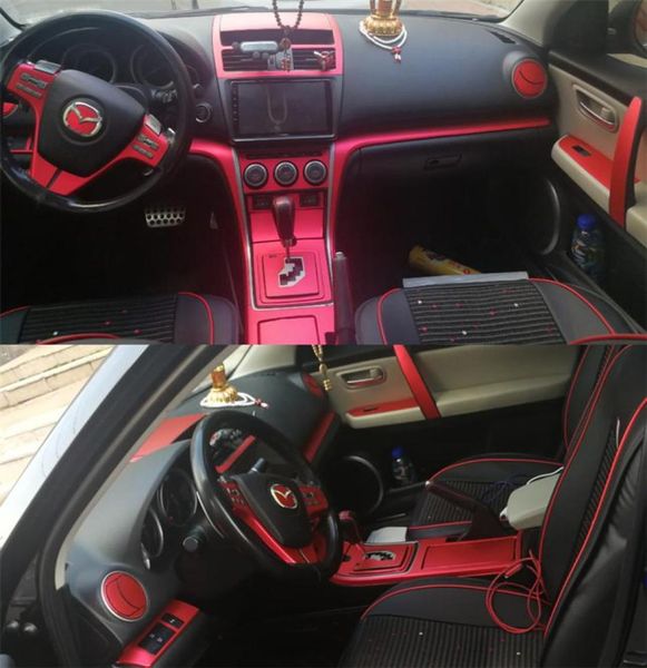 Per Mazda 6 20092015 Pannello di controllo centrale interno maniglia porta 3d addetti a fibra di carbonio 5d decalcomanie per lo styling per auto accessori3763040