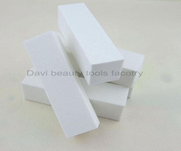 100pcslot White unhas Block Block Landing Arquivo Acrílico Nails2324144