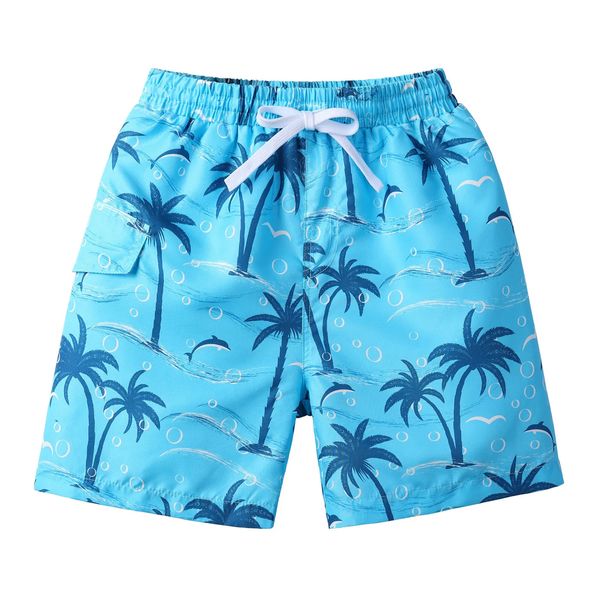 Baohulu Kids shorts de natação fofos de banho de banho fofos Rouno de natação rápido seco de verão de roupas de banho de praia Praia da praia Male