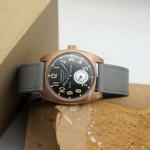 Field Watch New Seizenn W10 WW2 Bronzo retrò luminoso manuale casual orologio meccanico orologio militare di tartaruga vintage casella di tartaruga vintage