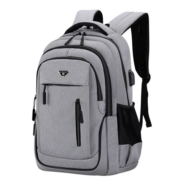 Mochilas de mochila de grande capacidade Mochilas laptop 156 Oxford Black Solid High School Bags Teen College Boy Gril Student 240328