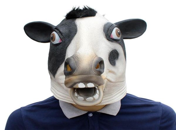 Animal Head Maske Latex Deluxe Novelty Halloween Kostüm Party Kuhparty Cosplay Accessoires43078649717301