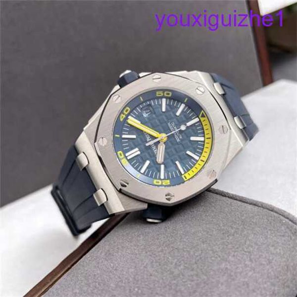 Lastest AP Wrist Watch Royal Oak Offshore Series Mens 15710ST.OO.A027CA.01 Mecânica automática de 42mm Dial Dial Night Glow Watch Box Certificado