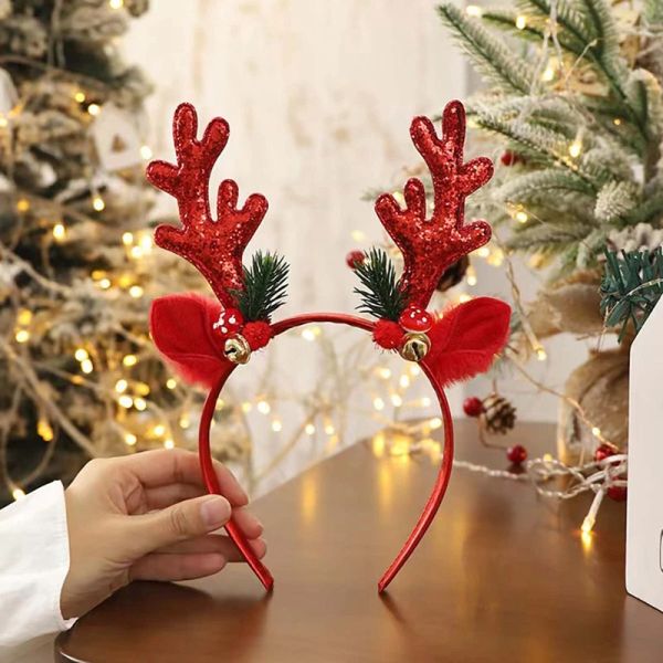 Bandas da cabeça de Natal Presente, acessórios de cabelo Xmas, bandana da cabeça das renas de chiques Antlers Banda de cabelo Decorações de Feliz Natal