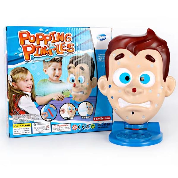Boneca engraçada com espinhas de rosto fofo squeeze brinquedo acne pop spray de água interativa piada brincadeira de festa novidade infantil presente adulto presente