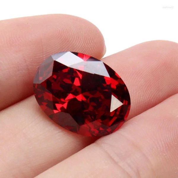 Figurine decorative 12x16 mm Promozione 13,89 CT Rossa Rosso rubino Diamond non riscaldato Oval ovale Coppa di gemme sciolte di gioielli fai -da -te artigianato