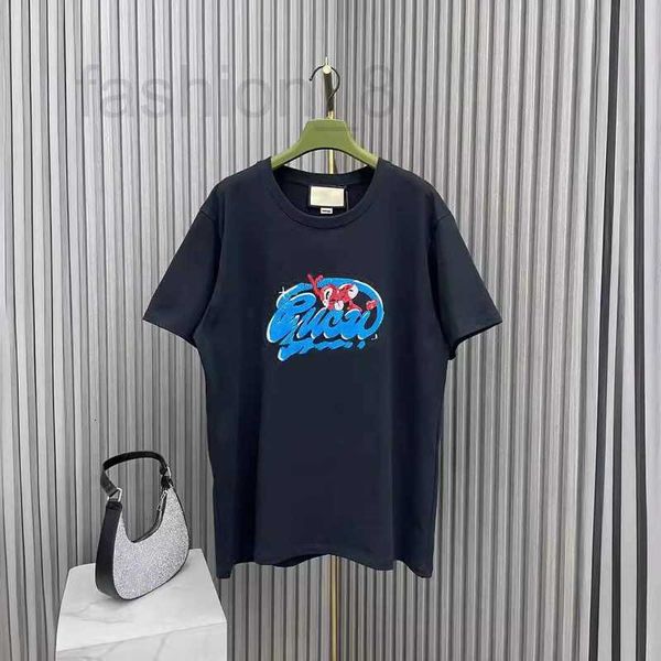 T-shirt maschile designer 24ss all'inizio della primavera nuova maglietta a maniche corte ricamata in edizione limitata per uomini e donne y7tn