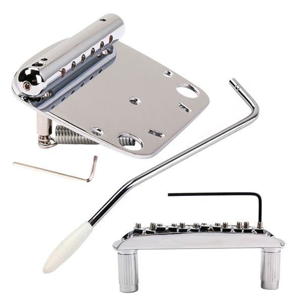 Cabos requintados 6 String Guitar Tremolo Bridge TailipipiP conjunto para acessórios de peça de guitarra Mustang Guitar