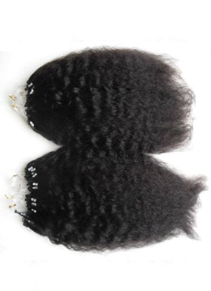 200g grobes Yaki Loop Micro Ring Haar 1GS 100 GPACKE 100 HALSE HAAR KINKY SCHLEIDE MICRO BEAT LINKS Remy Hair Extensions 180394508649