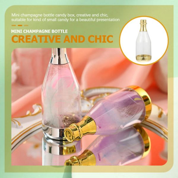 Candy Box Quinceanera Party bevorzugt den Gästen Erwachsene Brautdusche Frauen Mini Champagner Flasche Bulk