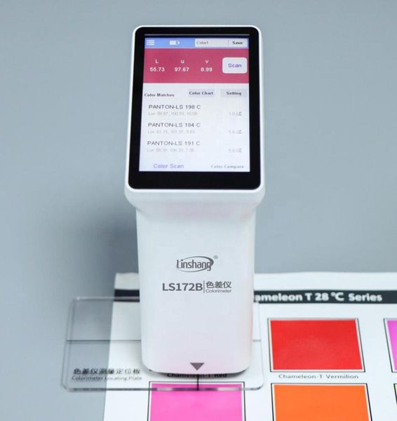 Handheld ls172b colorímetro Smart Touch Touch Screen Diferença do testador de cores para medição de cores de tinta e plástico8907597