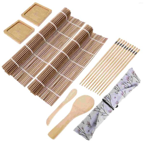 Ужины наборы посуды Sushi Make Supply Kit Bamboo Rolling Mats DIY Гаджеты инструменты