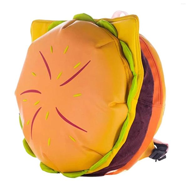Rucksack PU Cheeseburger Männer Männer täglich benutzen Sie Beutel Mode Hamburger Daypack