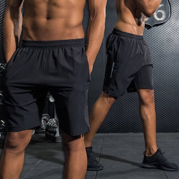 Shorts shorts homens executando rápido exercícios secos ginástica ginástica spandex Seawpants malha esportes de pocket tênis de tênis Turncos de treinamento