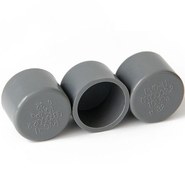 1pc I.D 20/25/32/40/50/63 mm PVC Grey Rohrkappe umweltfreundliche Wasserversorgung U -Stecker und chemische Rohrbeschläge