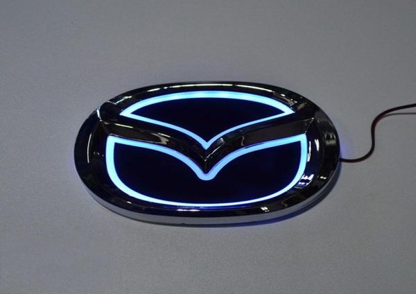 Araba Stili Özel Modifiye WhiteredBlue 5D Arka Rozet Emblem Logosu Işık Çıkartma Lambası Mazda 6 Mazda2 Mazda3 Mazda8 Mazda CX7816191
