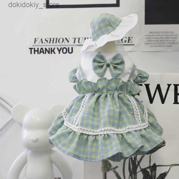 Hundekleidung Neues Do Kleid Lolita Plaidkleider Sommer süße Katze Do Prinzessin Rock Chihuahua Yorkshire Pudel Bichon Teddy Welpe Pet Clothin L49