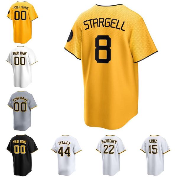 Camisas de beisebol personalizadas Willie Stargell Andrew McCutchen Oneil Cruz Home Away Jersey Men Women Youth S-6xl