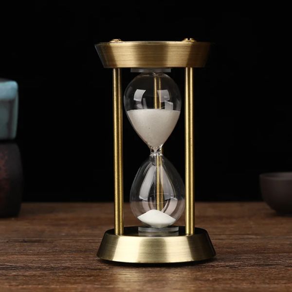 3/5/10 Minute Retro Metallhandwerk Hourglas Pendulum Home Office Desktop Arrangement Ornament Sand Timer Sandglass Dekoration