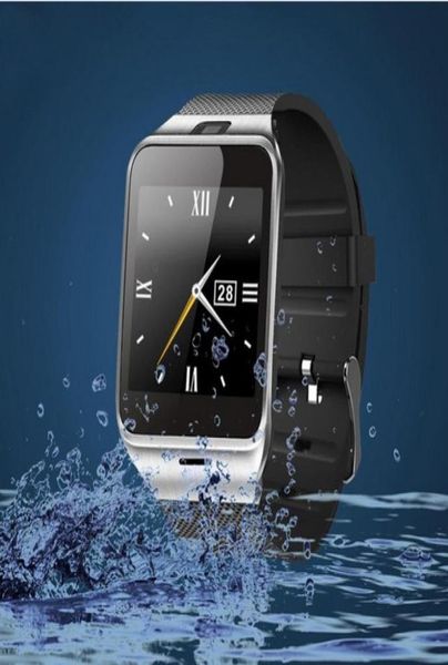 Stokta DZ09 Bluetooth Smart Watch Sync Sim Card Telefon İPhone 6 için Akıllı İzle Samsung S6 Not 5 HTC Android iOS Telefon VS U2904933