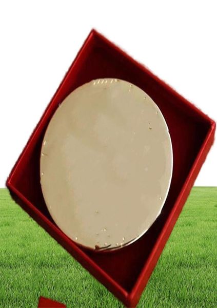 Specchi compatti di lusso G Specchi cosmetici acrilici di moda specchio per polvere di velluto pieghevole con strumenti per trucco in oro portatili 7879816