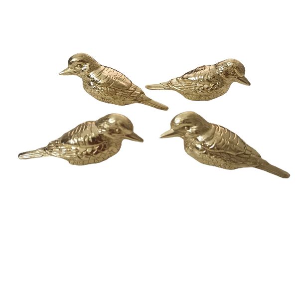 Retro Brass Bird Shape Handle Hanking Armário de armário de armário de armário de vinho gaveta de ouro gaveta puxa botões de decoração móveis