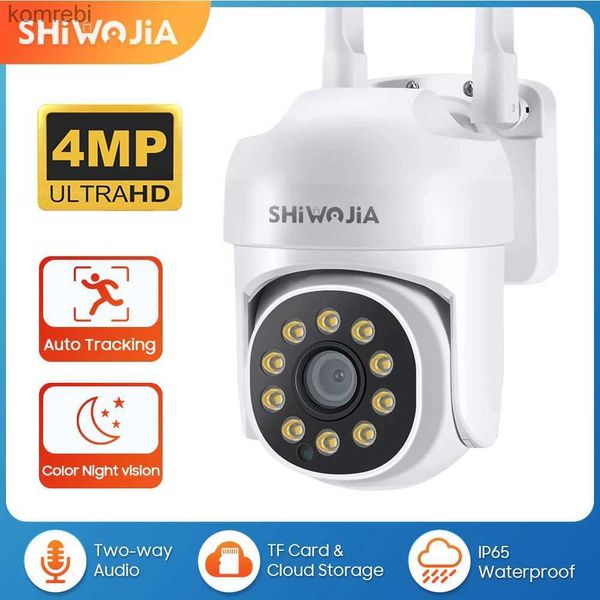 Telecamere PTZ Shiwojia YCC365 Plus 4MP WiFi PTZ Camera monitoraggio wireless Monitoraggio IP Camera IP Rilevamento umano Sicurezza Home CCTV Video bidirezionale C240412