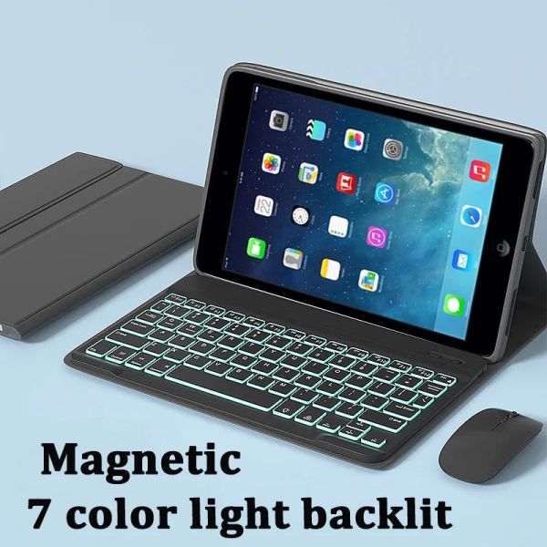 Case Backligit Tastaturkoffer für Realme Pad Mini 2022 8.7 Zoll Magnetabdeckung Tablet PC Docking -Tastatur mit Tastaturmaus