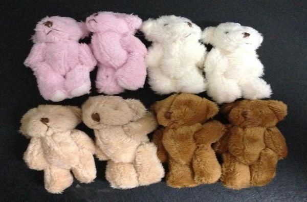 HXLTOYSTORE 6CM PSH Mini Teddy Bear Long Wool Piccole Piccoli Pendiali di animali da peluche per bouquet a catena chiave 4Color4537798