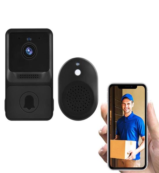 Video video wireless su campanello Smart Security Camera da campanello 1080p Visualizza ad alta risoluzione con IR Night Vision 2way O Realtime Mon9435464