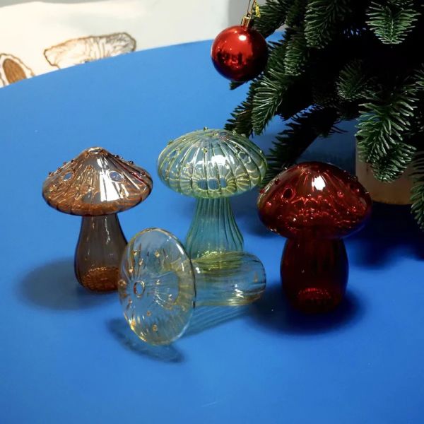 Творческая грибная стеклянная ваза ароматерапевта