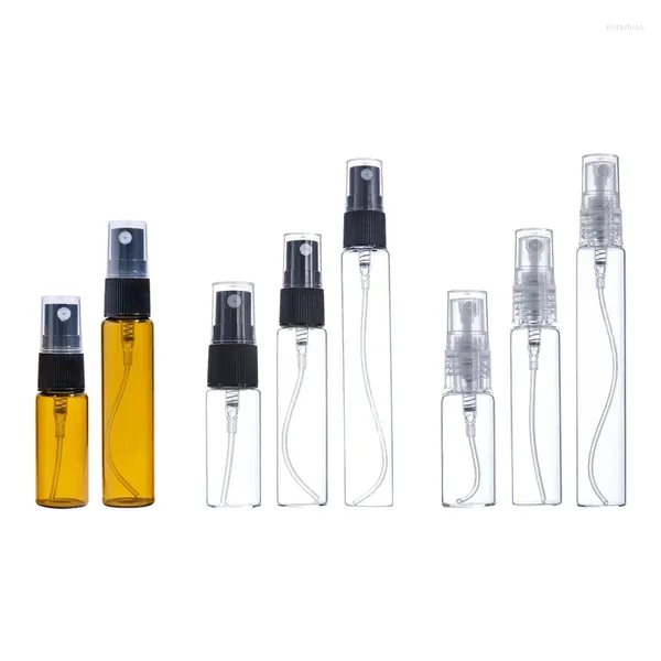 Garrafas de armazenamento 10pcs mini prensa garrafa de vidro de vidro vazio de cosméticos de teste de teste de teste recipiente de reabastecimento 28ed