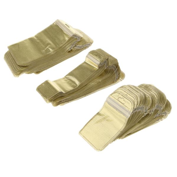 50pcs Reclosable Gold Opp Opp Polipropileno Bags de fixação