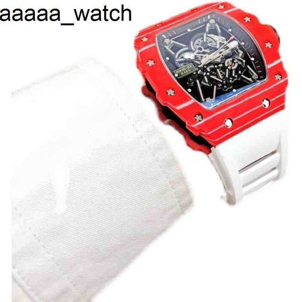 Richardmill Watch Wristwatch Lüks Tasarımcı Chao Kırmızı Karbon Fiber Erkekler Otomatik Mekanik Hafif Yapıştırıcı TA