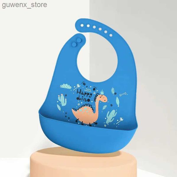 Bibs panni di tela Burp Silicone bavasole impermeabile Saliva Saliva gocciolatura Bibine di gufo Bibiere neonati che alimentano morbidi grembiuli morbidi Burp regolabile Burp Y240412ZWMPY240417ZWMP