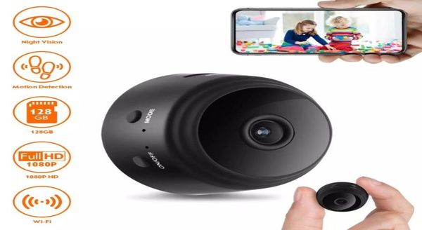 A9 Mini 1080p Câmera Wi -Fi Smart P2P Pequena câmera de segurança sem fio para bebê Monitor de Pet Home8986900