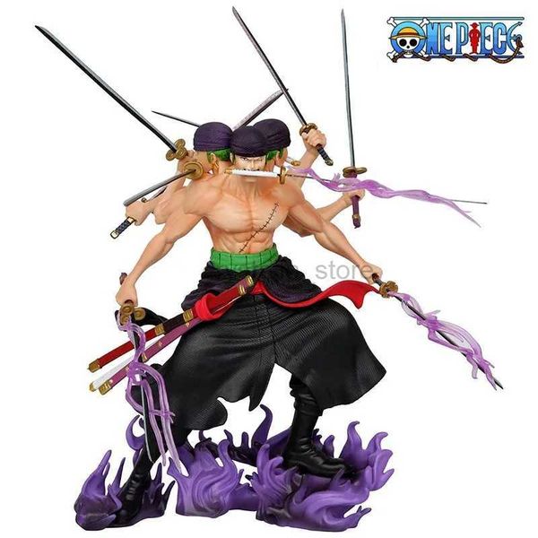 Комиксы Герои 30 см. Аниме фигуры One Piece Roronoa Zoro Action Figures PVC Toys for Kids Collector Модель подарки на день рождения подарки Zoro Toys Doll 240413
