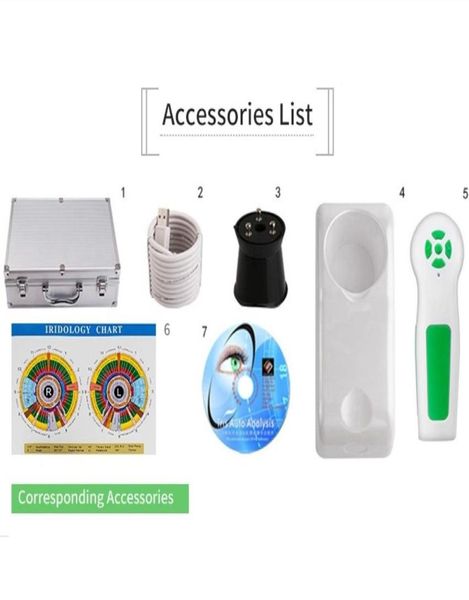 2022 Neue 12 -MP -USB -Iris -Iridologie -Iridologie IRISCOPE Eye Camera Analyzer Digitale Iridolog -Kameras für die Gesundheitsdiagnose im spanischen koreanischen Port5326337