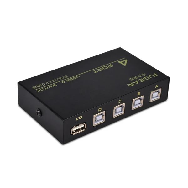 Hubs 4 Port USB 2.0 Share Switch Hochwertiger Switcher -Selektor -Box Hub für PC -Scannerdrucker FJ1A4B