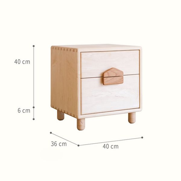 Quarto infantil Móveis de madeira maciça Maple norte-americano Crianças de mesa de cabeceira armário de armazenamento de brinquedos para crianças formaldeído livre