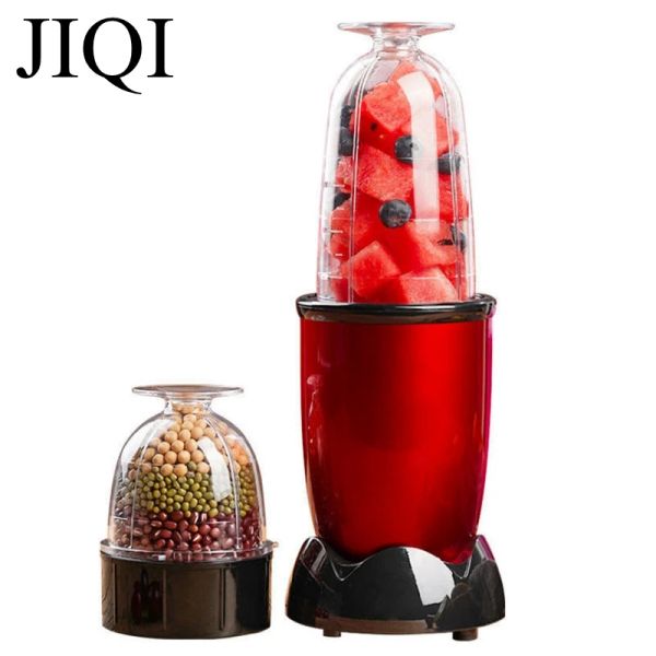Jiicers jiqi multifuncional espremedor elétrico mini liquidificador portátil alimentos de bebê batedor misturador de carne pó moedor de suco de frutas de suco de frutas 220V