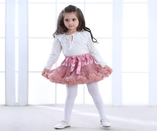 Novos garotas meninas tutu saia bailarina pettiskirt fogufy babados infantil saias de balé dança festa princesa menina tulle petticoat9865827