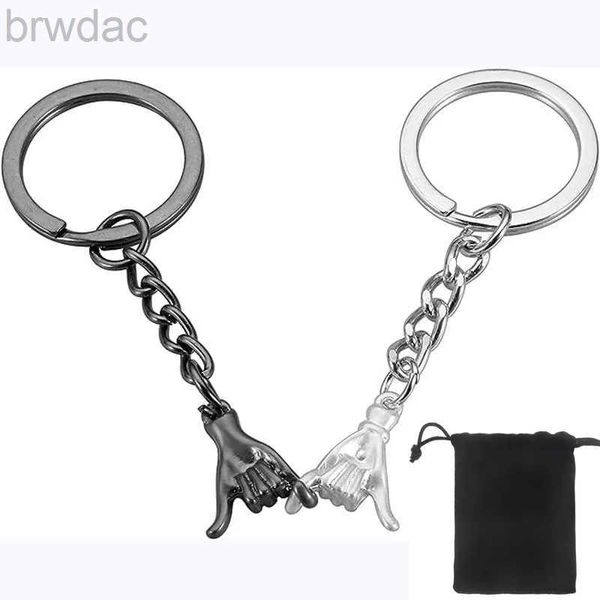 CHIAVE Rings Pinky Promise Regali regalo Gift abbinati per coppie roba per la ragazza della ragazza del fidanzato la migliore amica lui i suoi portachiavi abbinati 240412