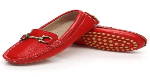 Yeni Bahar Elbise Ayakkabıları Rahat Bebek Türük Sıradan Loafers Slip-On Gerçek Deri Kız Çocuklar Düz Ayakkabı5392550